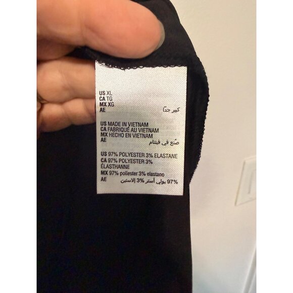 Bar 111 Tank Blouse Black with Tie Neckline Womans XL - Picture 5 of 6